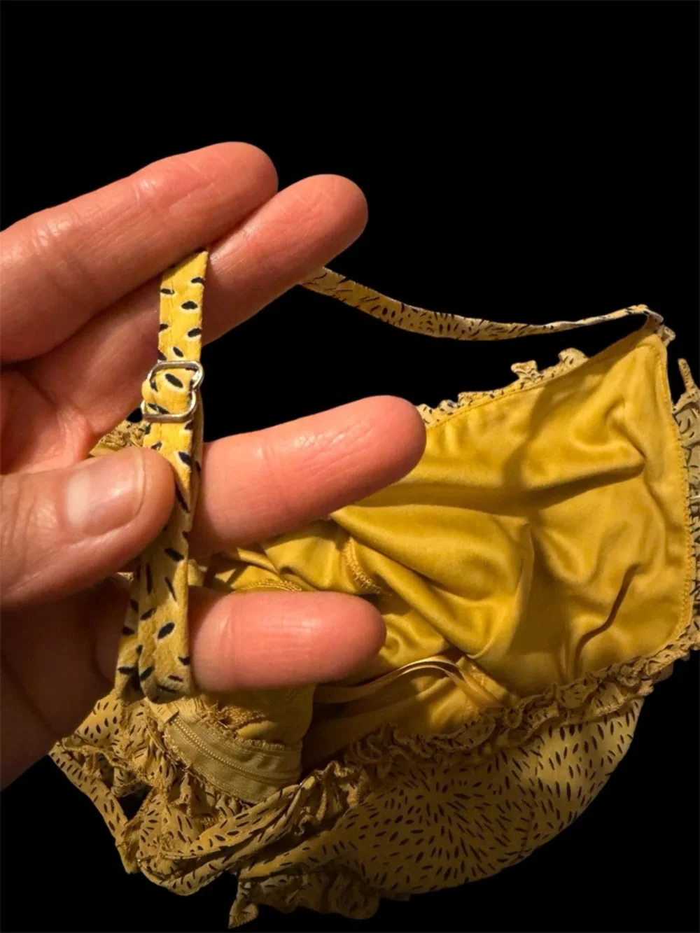 Mustard Yellow Ruffle Dress - Picture 4 of 4